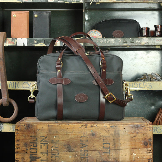 One of our briefcases in graphite...