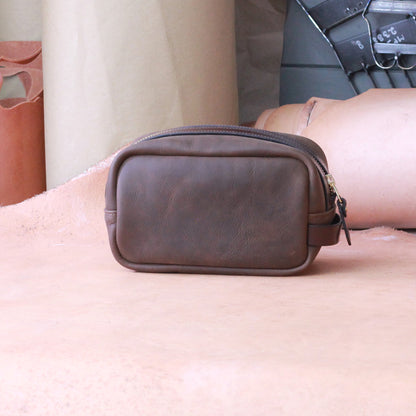 Heritage Leather Washbag: Pittards Moorland Edition